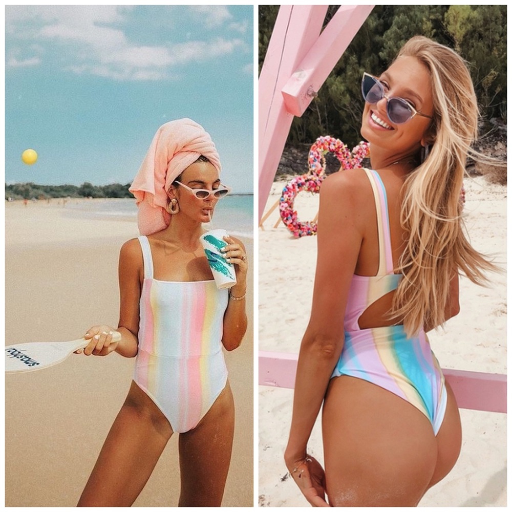 Tularosa | Karmen One Piece in Pastel Rainbow